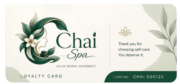 Chai Spa loyalty card front